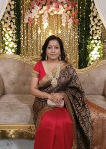 Red Pink &amp; Black Saree with blouse
