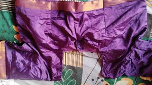 Elegant Purple Silk Blouse