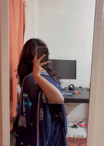 Elegant Navy Blue Saree with blouse