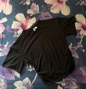 Black Ruched Sleeve Top