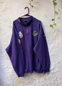 Purple Avengers Quarter Zip Sweatshirt