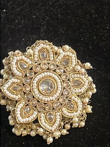 Exquisite Kundan & Pearl Statement Ring