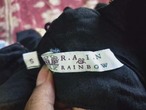 Rain &amp; Rainbow Women Black Kurta Set