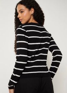Striped Sweater (Black And White)