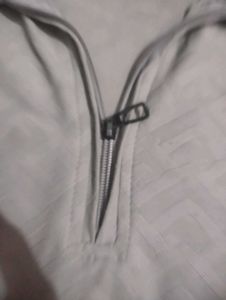 Puma Grey Zip-Up Polo Shirt
