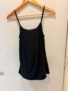 Basic Black Spaghetti Strap Tank Top /slip