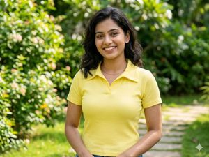 Chic Yellow Collared Polo T-Shirt