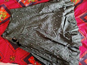 Olive Green Mirror Work Lehenga