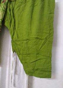 Green Floral Kurta Set