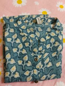 Printed Blue Kurta