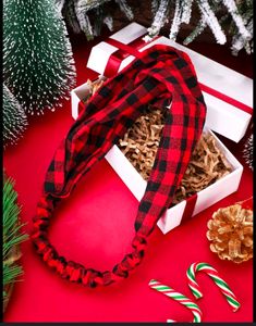 Cherry Pink And Red Plaid Headband