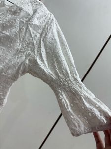Chic White Broderie Anglaise Midi Dress