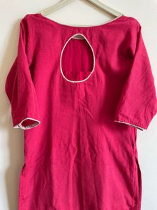 Red Cotton Kurta