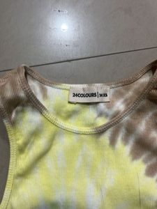 Tie-Dye Sleeveless Crop Top