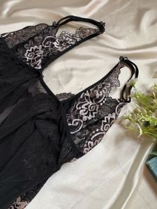 Black  Sleepwear Slip