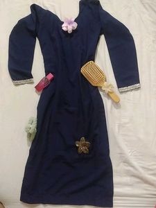 Navy Blue Kurta Set Handmade 💙🌺