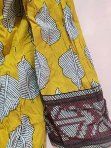 Yellow Printed Kurti