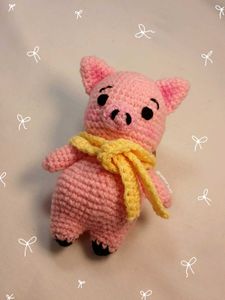 Pig crochet / Scarf piggy croche