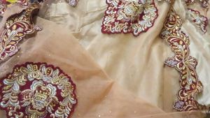 Lehenga Style Saree With Jwellery Set