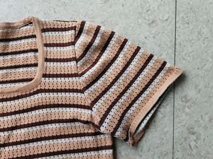 Striped Square Neck Button-Up Top🫶🏻😭