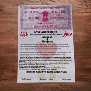 Love Agreement - Unique Gift!