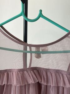 Sheer Ruffle Detail Tunic Top