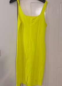 Neon Yellow Slip Dress