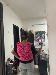 Crochet Pink Sleeveless Vest