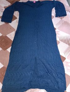 Teal Knitted Kurta