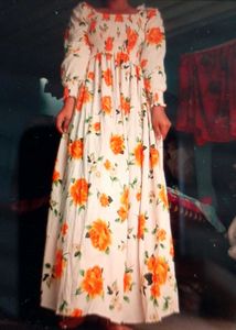 Floral Print Smocked Dress