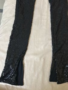 Sparkly Black Sequined Pants