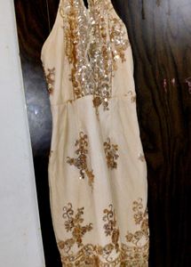 Sparkly Sequin &amp; Floral Mini Dress