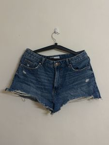 Distressed Denim Shorts