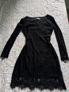 black mini dress