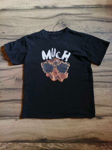 Black Graphic T-Shirt "Much"