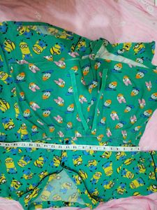 Cute Minion Print Pajama Set