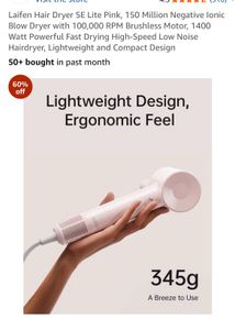 Laifen Hair Dryer SE Lite Pink