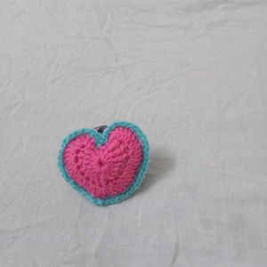 Red Crochet Rose Hair Clip