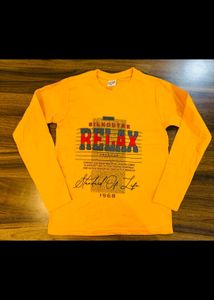 Yellow 'Relax' Long Sleeve Tee