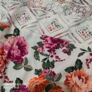 Floral Knot-Front Top