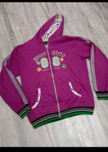 Girls Sporty Zip-Up Hoodie
