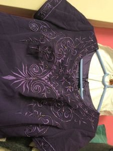 Elegant Purple Ethnic Gown