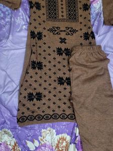Brown Printed Kurta and Palazzo Set with dupatta