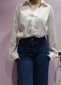 Classic White Button-Up Shirt
