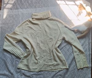 Cream Turtleneck Sweater