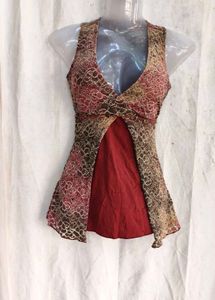 Lace Trimmed Halter Neck Top