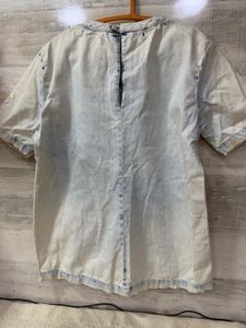 Washed Denim Top