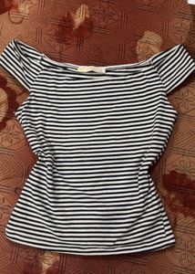 Chic Striped Off-Shoulder Top