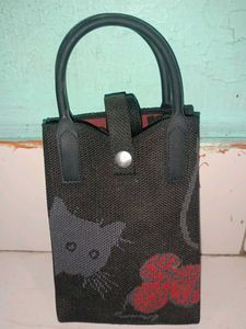 Cute Cat & Flower Mini Tote Bag
