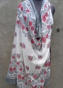 Floral Print Cotton Dupatta